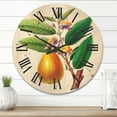 thumbnail image 2 of Designart 'Ancient Fruits I' Farmhouse Wood Wall Clock, 2 of 5