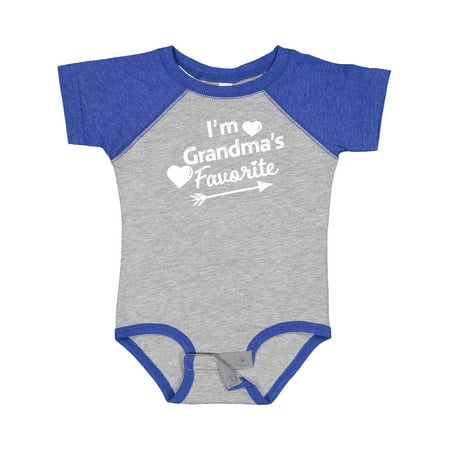 

Inktastic I m Grandma s Favorite with Arrow and Hearts Gift Baby Boy or Baby Girl Bodysuit