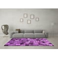 thumbnail image 3 of Ahgly Company Indoor Square Abstract Purple Contemporary Area Rugs, 4' Square, 3 of 4