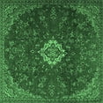 thumbnail image 1 of Ahgly Company Indoor Square Persian Emerald Green Traditional Area Rugs, 4' Square, 1 of 4