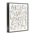 thumbnail image 2 of Stupell Industries Nursery Animal Alphabet Chart Soft Orange White Animals & Insects Painting Black Framed Art Print Wall Art, 16 x 20, 2 of 5