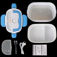 thumbnail image 1 of Dinnerware Fast Heating Food container Travel Car Work Heating Bento Box Food Warmer Electric Heated Lunch Box 12V 220V EU Plug Blue EU Plug, 1 of 6