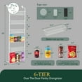 Yeabett 6Tier Over the Door Pantry Organizer, Larger Baskets Metal