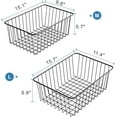 thumbnail image 3 of Upright Freezer Organizer Bins - 4 Pack Freezer Baskets for 16/17 / 21 Cu.Ft Stand up Freezer, Easily Get Food, Stop Food Fall out from Freezer Allow Air Circulation, 2 Large 2 Medium, Black, 3 of 8