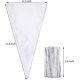 thumbnail image 2 of 100 bolsas de cono transparentes medianas, bolsas para violonchelo, bolsas transparentes dulces con 100 piezas de bridas, 11,8 por 6,3 pulgadas (bridas plateadas), 2 of 5