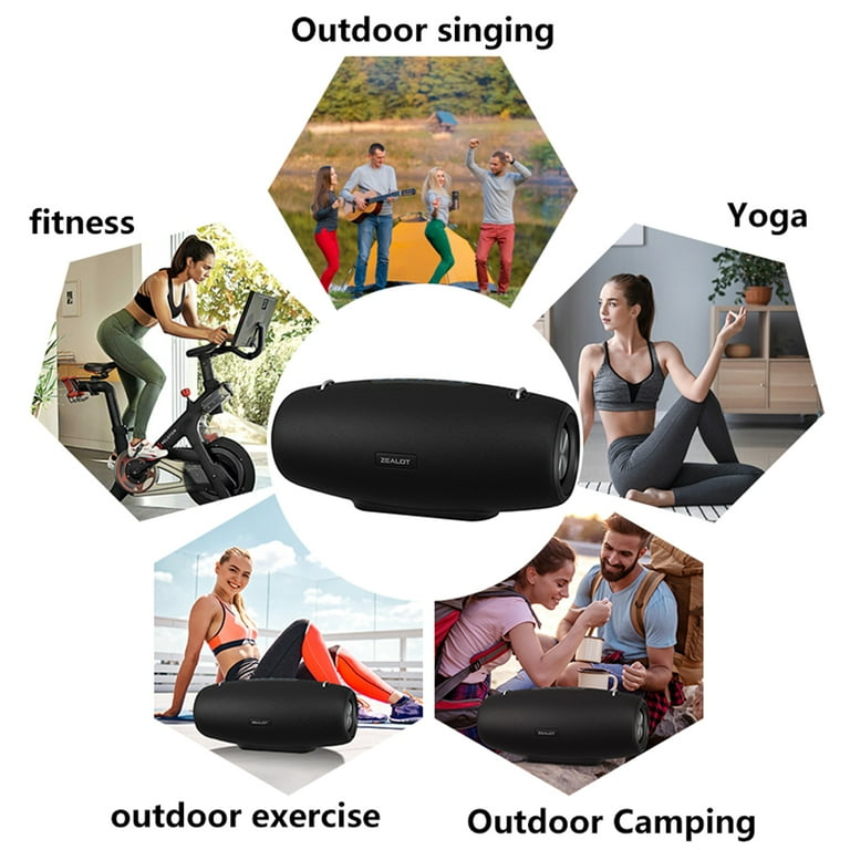 ZEALOT S67 60W Bluetooth Speaker Portable Subwoofer Outdoor