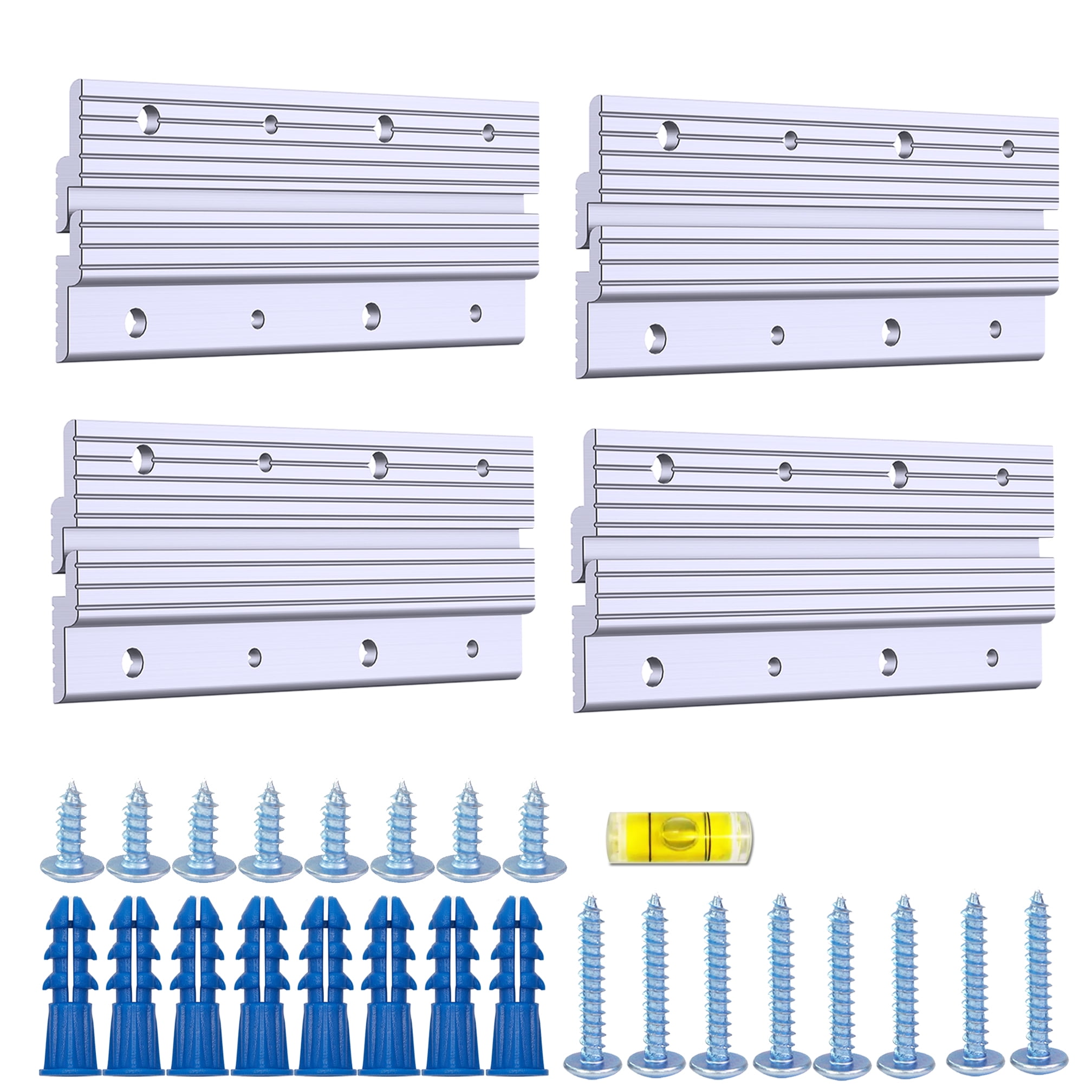4" French Cleat Picture Hanger, Heavy Duty Aluminum Z Bar Clips