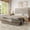 Gray, variant on Merluxy Farmhouse Queen Size Bed Frame, Rustic Wood Platform Bedstead with Storage Drawers, Grey