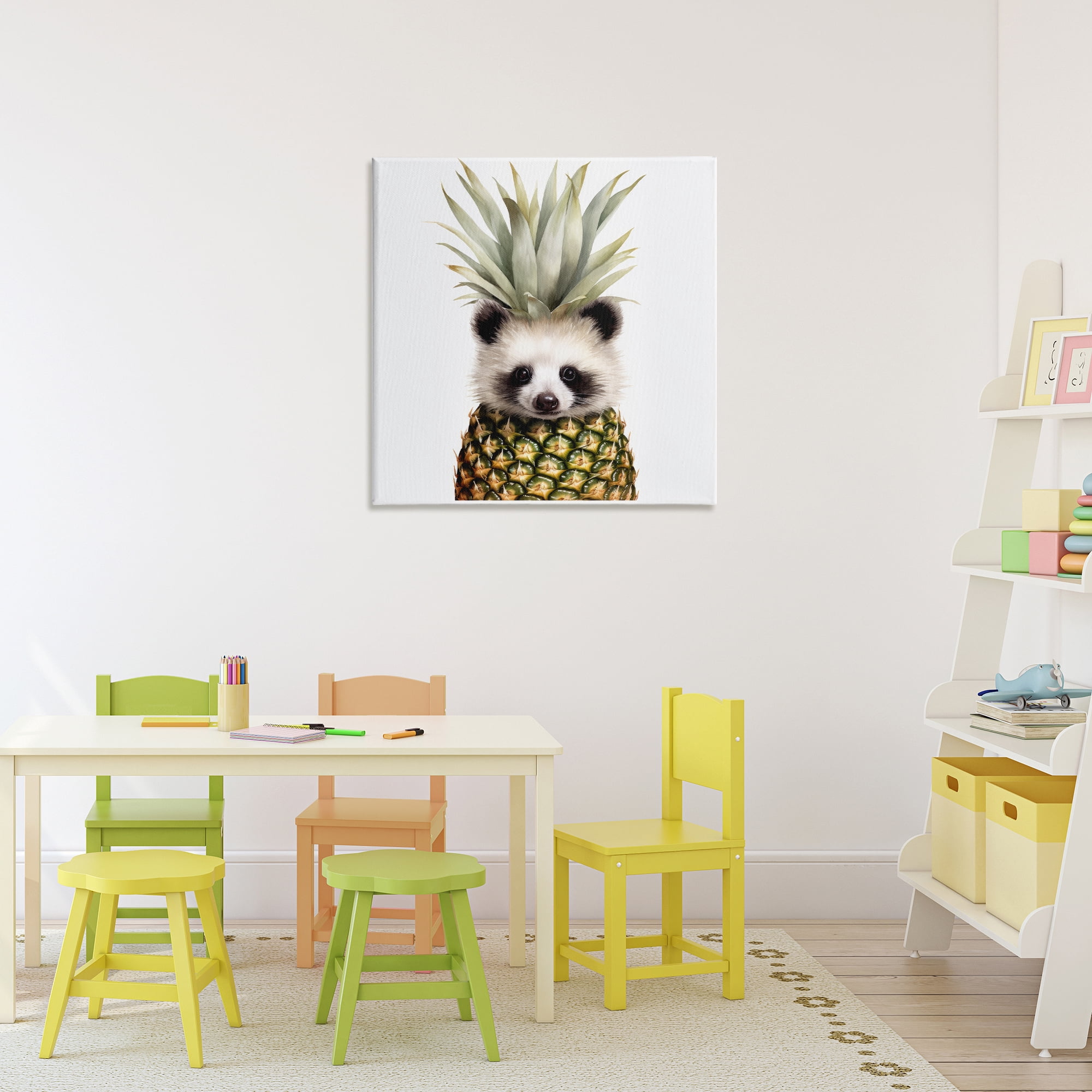 Stupell Industries Pineapple Panda Cub Canvas Wall Art, design by Lazar Studio