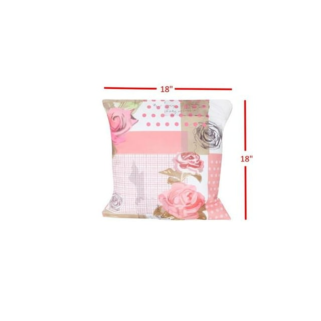 DiscountWorld HD-4914-TP Coussin Décoratif pour la Décoration Intérieure - Lot de 2&44; Roses de Som