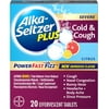 Alka-Seltzer Plus Severe Cold & Cough PowerFast Fizz Citrus Effervescent Tablets, 20ct 1 ea (Pack of 4)