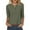 Army Green, variant on ShiShine Women's 3/4 Length Sleeve Henley Tops V Neck Business Casual Work T Shirts 2025 Fall Outfits Fashion Clothes
