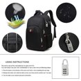 thumbnail image 4 of Mochila para computadora portátil, mochila para computadora portátil de viaje de negocios antirrobo extra grande con carga USB Po. Afortunado Sencillez, 4 of 5
