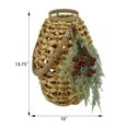 thumbnail image 5 of Holiday Time Christmas Glad Tidings Natural Woven Lantern, Brown, 5 of 5