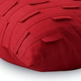 thumbnail image 3 of Deep Red Throw Pillow Cover, Modern Cushion Cover, 12x12 inch (30x30 cm) Cushion Cover, Art Silk Square Throw Pillow Cover, Pintucks Pillow Cover, Solid Color - Deep Red Ocean, 3 of 5
