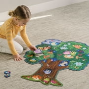 Peaceable Kingdom Shimmery Hoot Owl Hoot! Floor Puzzle - Floor Puzzle Measures 3 ft Tall - Ages 3+