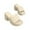 Beige Shoes, variant on Women's Slippers Fish Mouth Thick Heel High Heel Slippers Fashion Slippers Black 39 Lady Slippers