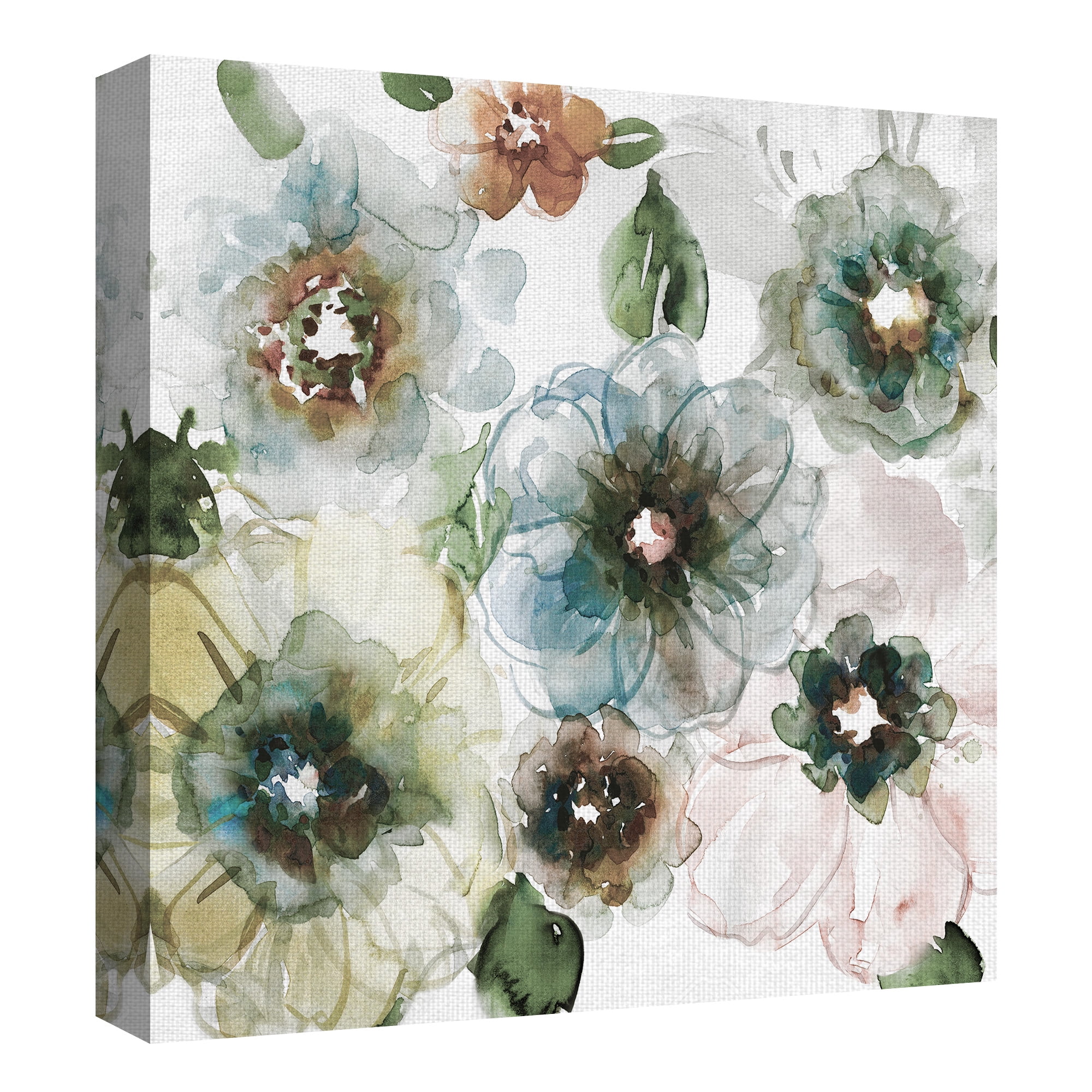 Masterpiece Art Gallery Blooming of Spring II Soft Watercolor Flowers by Carol Robinson Canvas Art Print 30" x 30"
