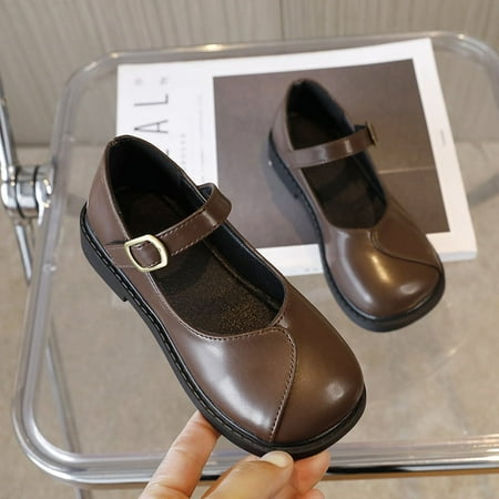 

Girls‘ Shoes Shoes Spring and Autumn Children‘s Single Shoes Baby Girls‘ Children‘s Shoes Soft Sole Shoes Black Little Girl Shoes