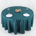 thumbnail image 2 of BalsaCircle 108" Round Polyester Tablecloth Wedding Table Linens Peacock Teal, 2 of 8