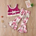 thumbnail image 2 of IROINNID Girl's Sleeveless Vest Top Flared Pants Two-piece Suit, 2 of 9