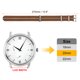 thumbnail image 2 of Correa de reloj de nylon elástico Uxcell de 20 mm, correa de reloj francesa impermeable con hebilla plateada para hombres y mujeres, marrón/blanco, 2 of 7