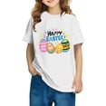 thumbnail image 2 of Annhoo Toddler Easter Tops Unisex Cotton Crewneck Print Graphic Boys Girls Short Sleeve Shirts Casual Clothes, 2 of 8