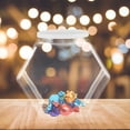 thumbnail image 2 of 2pcs Plastic Candy Jars Cookie Containers Clear Hexagon Candy Snacks Bottles, 2 of 8