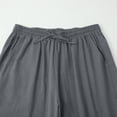 thumbnail image 6 of Flmaly vacation outfits for women High Waistband Women's Linen Wide Leg Pants Casual Loose High Waist Beach Haren Pants Pockets Vacation Outfits, 6 of 8