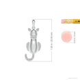 thumbnail image 3 of ANGARA Natural Classic Diamond Cat Pendant in 14K White Gold for Women (Size-1.1mm| Color-I-J| Clarity-I1-I2) | April Birthstone, Anniversary, Jewelry Gift for Women | Natural Diamond Necklace, 3 of 7