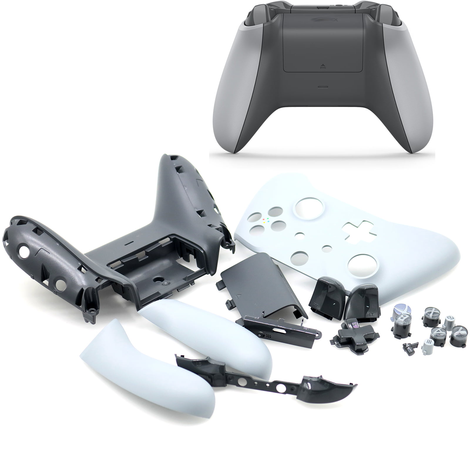 Deal4GO FULL Housing Shell w/ Buttons Trigger Bumper Thumbsticks set  replacement for Xbox one Slim wireless controller Midnight Forces II  Edition 