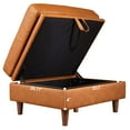 thumbnail image 3 of TROPOW Storage Ottoman Module for Modular Sectional Sofa, Square Ottoman Module for Sectional Sleeper Sofa, Brown, 3 of 7