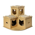 thumbnail image 1 of Petique Maison pour Chat Féline Forteresse en Carton pour Animaux de Compagnie et Planches à Gratter, 1 of 4