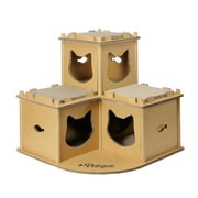 Petique Feline Fortress Cat House Cardboard Pet Home and Scratch Boards