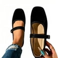 thumbnail image 2 of Falts for Women Color Toe Fashionable Casual Plus Size Breathable Solid Closed Soft Sole Buckle Low Heels Shoes Office And Work, 2 of 4