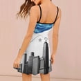 thumbnail image 2 of New York City Skyline with Stars Sweet Elegant Slip Dress Women Korean Kawaii Dress, 2 of 6