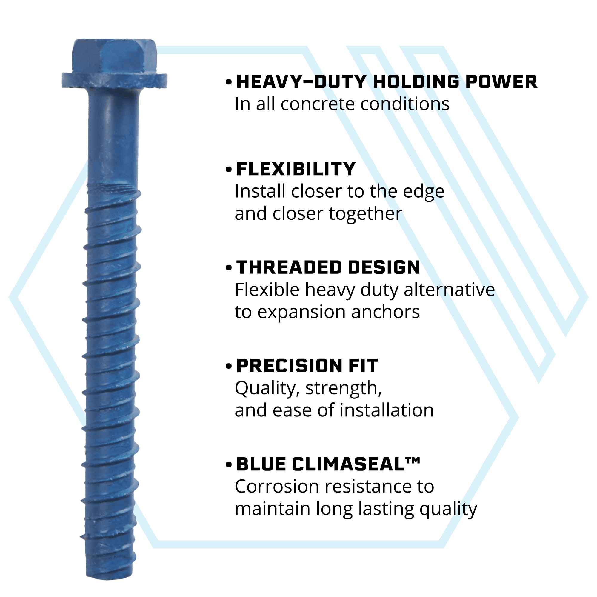ITW BRANDS 3/8x3 Conc Hex Anchor 11413