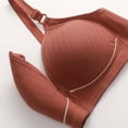 thumbnail image 4 of LYEAA Womens Bras Front Closure Push up Lightly Lined Cotton Wireless Daily Bras Wirefree Adjustable Strap Soft Bralette No Wire Breathable Comfort All Coverage Sleeping Bras for Elderly Brown XL, 4 of 8