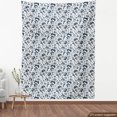thumbnail image 4 of Ambesonne Gaming Fabric by the Yard Upholstery, Game Over Vintage Video Game, 5 Yards, Dark Slate Blue and White, 4 of 5