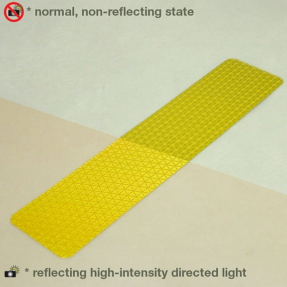 Oralite Reflective Tape,Yellow,9 in. L,2 in. W 18366