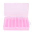 thumbnail image 1 of Caja de señuelos de pesca con mosca, plástico rosa, 14 compartimentos, caja de almacenamiento de señuelos de pesca de doble cara, 1 of 8