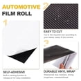 thumbnail image 4 of 1 Set de Vinilo de Fibra de Carbono 4D 19.69" x 3ft Autoadhesivo para Sticker de Coche Impermeable Roll para Decoración DIY Protección Exterior e Interior Automotriz con Herramienta de Raspado, Negro, 4 of 7