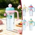 thumbnail image 6 of LEHOZIHEQ Plastic Tumbler, BPA-Free Reusable Clear Water Bottle with Lid and Straw, for Iced Coffee, Juice, Bubble Tea, Smoothies, 6 of 7