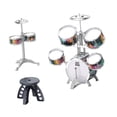 thumbnail image 2 of Kit de tambor de jazz para niños, juguete educativo temprano con taburete, instrumentos musicales de percusión para regalo navideño, fácil de , Style Estilo A, 2 of 8
