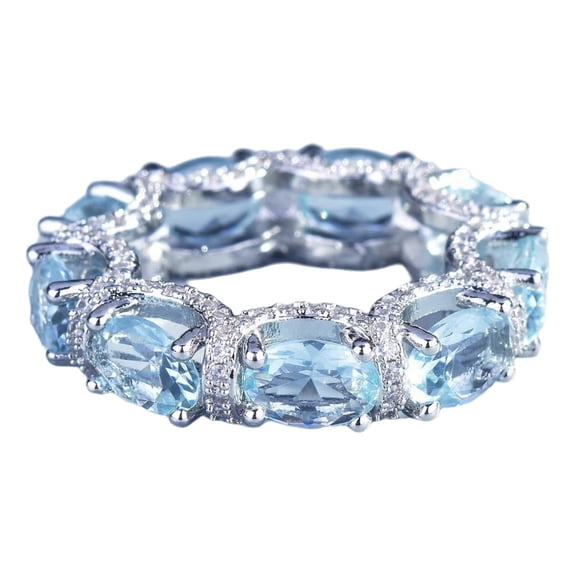 Aquamarine Ring, Princess Cut Aquamarine Ring, Stacking Ring, Dainty Aquamarine Jewelry, Lace Edge Ring, Birthstone Ring, March Birthstone, Blue Gemstone Ring, Gift For Her, Anniversary Gift