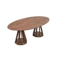 thumbnail image 3 of 78.74 Inch Modern Dining Table Ellipse Wooden Table for Living Room,Oval MDF Table with Sturdy Pedestal for Restaurant,Black, 3 of 10