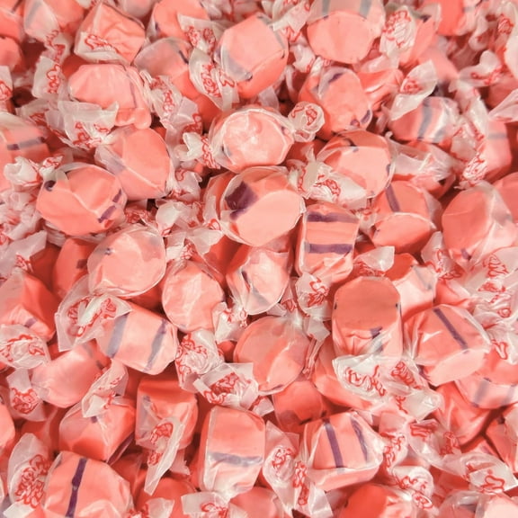 Pomegranate Saltwater Taffy Chewy Candy Sweet Fruity Flavor Bulk 1 lb Bag 60  Pieces Individually Wrapped Nut & Gluten Free Nostalgic Treat