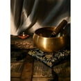 thumbnail image 2 of 7 Inch Lotus Singing Bowl Cushion, Handmade Certified Fair Trade Color: Red, 2 of 9