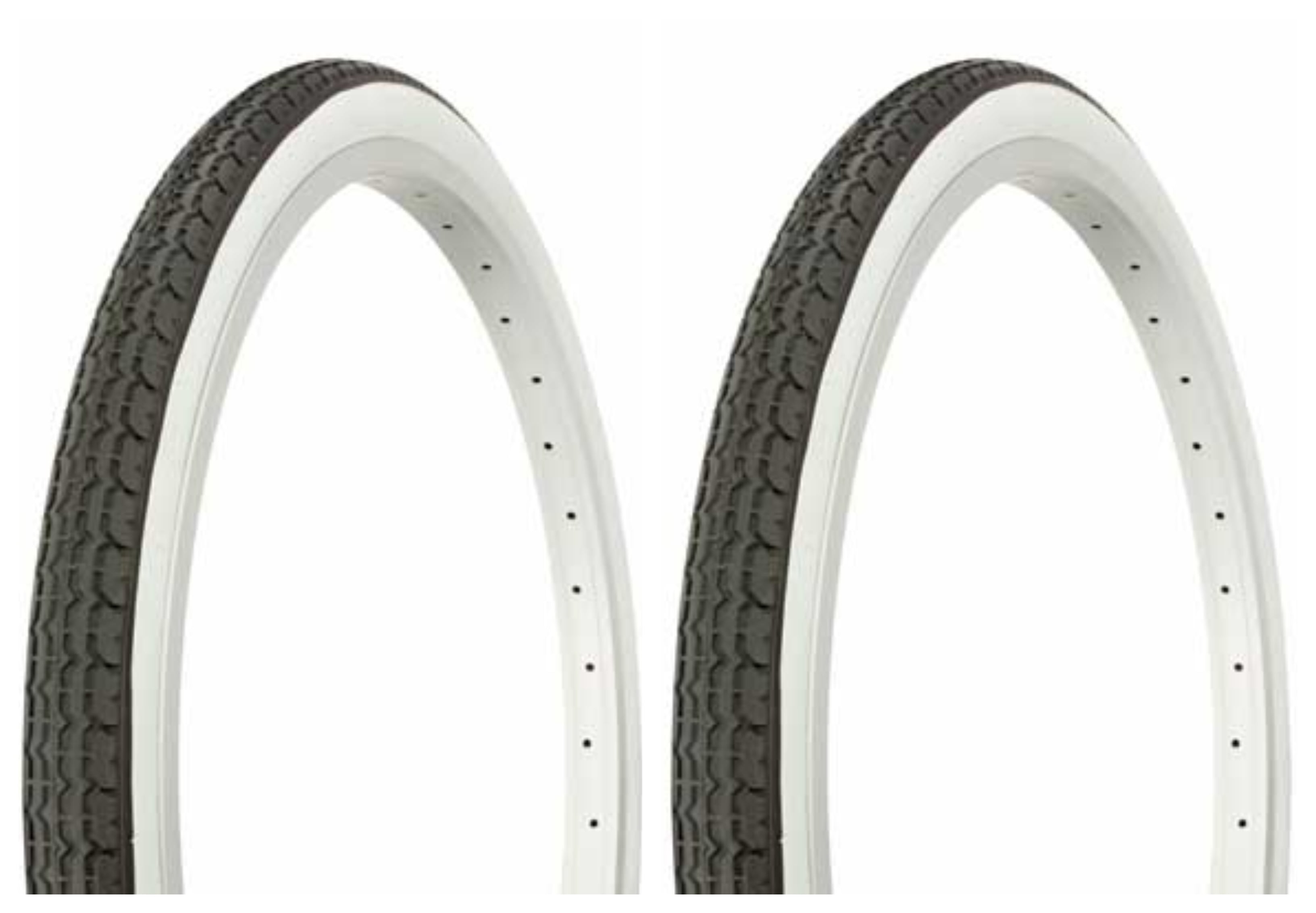Tire set. 2 Tires. Two Tires Duro 24" x 1.75" Black/White Side Wall