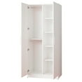 thumbnail image 2 of Avy Standing Closet with 2 Hanging Bar and 5 Shelves, Double Door, White, 2 of 2